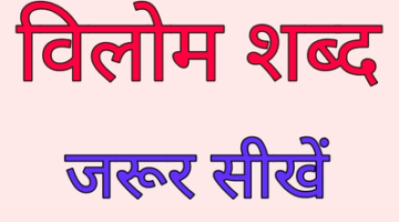 विलोम शब्द – Hindi Grammar | Vilom Shabd | Opposite Words in Hindi