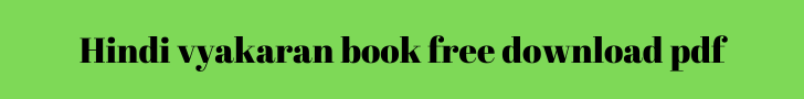 Hindi vyakaran book free download pdf