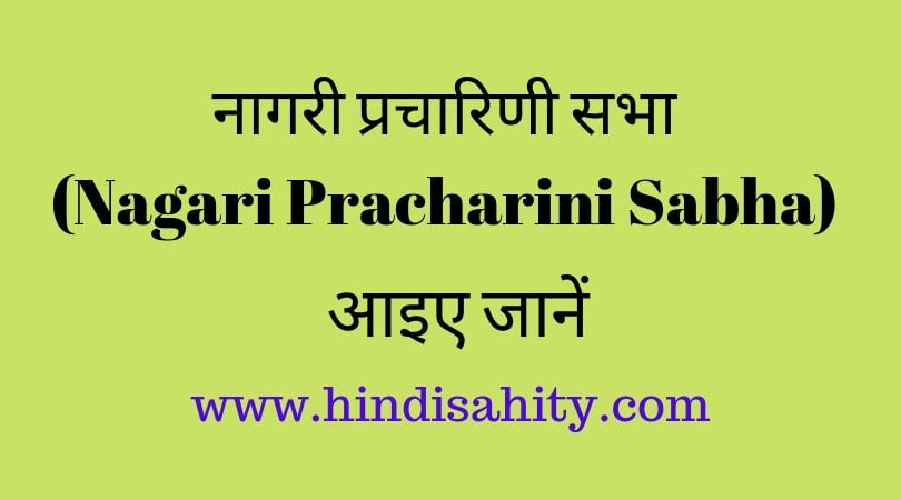 नागरी प्रचारिणी सभा (Nagari Pracharini Sabha)