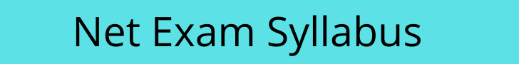 Net Exam Syllabus Net Exam Syllabus