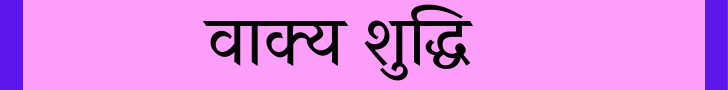 वाक्य शुद्धि
